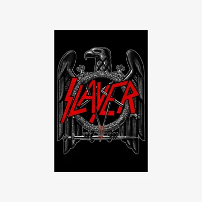The Range Slayer Eagle Textile Poster - Black/Red