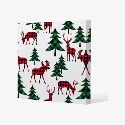 The Range Buffalo Plaid Woodland Gallery Canvas - Red / 77cm