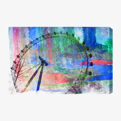 The Range Eye Paint Graphic Art Wrapped on Canvas - Blue / 152cm