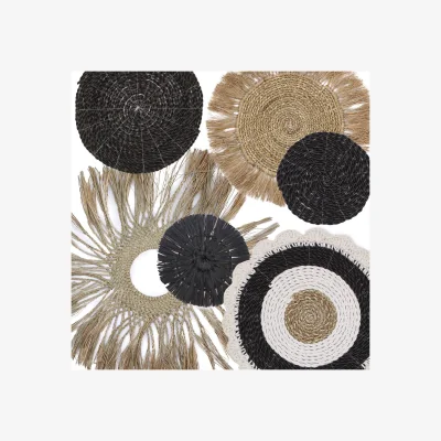 The Range Set of Six Natural Wall Art AbuAbu Collection MultiColor - Multicolor