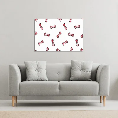 The Range Dog Bone Gallery Canvas - Red / 41cm / 61cm