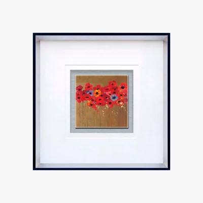 The Range Poppies 2 Square Framed Wall Art - Multicolour