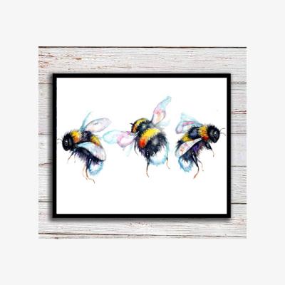 The Range Bees Framed Wall Art - Black
