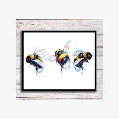 The Range Bees Framed Wall Art - Black