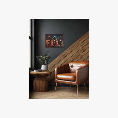 The Range Motorcycle Triad Framed Textured Canvas