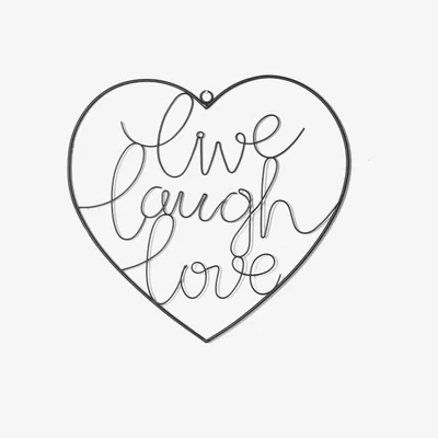 The Range Live Laugh Love Wire Heart Plaque