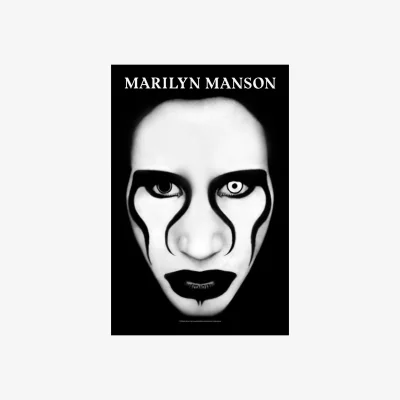 The Range Marilyn Manson Defiant Face Textile Poster - Black/White
