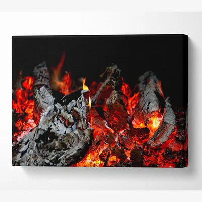 The Range Fire Canvas Print Wall Art - Yellow / 81.28cm