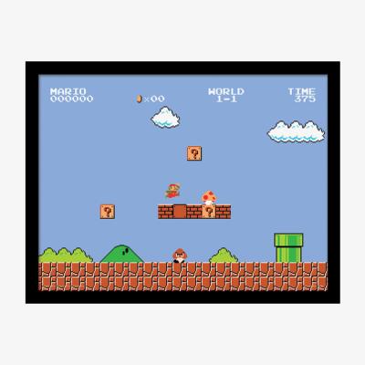 The Range Super Mario Bros. (1-1) Framed Print