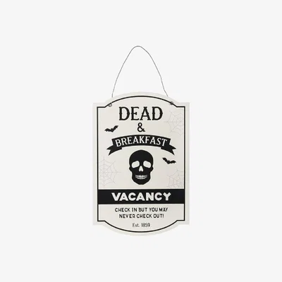 The Range Dead and Breakfast Hanging Sign - White