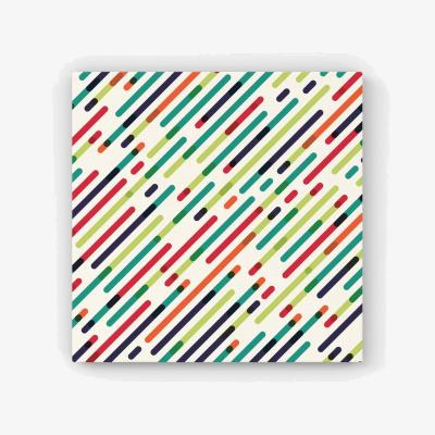 The Range Coloured Diagonal Abstract Pattern HD Metal Print - Green / 56cm