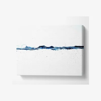 The Range Water Line Canvas Print Wall Art - Yellow / 81.28cm