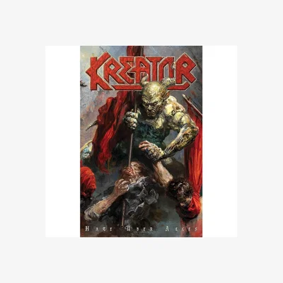 The Range Kreator Hate Uber Alles Textile Poster - Grey/Black/Red