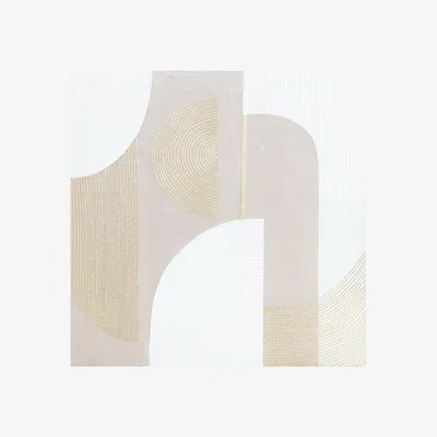The Range Abstract Mirage Gold Embossed Canvas - Natural