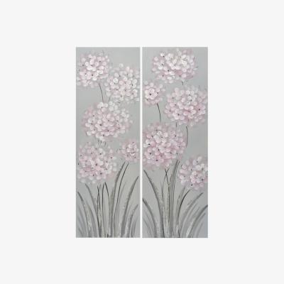 The Range Hand Painted Pink Foiled Flower Canvas
