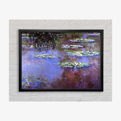 The Range Monet Sea Roses Framed Print Art Classic Prints - Black