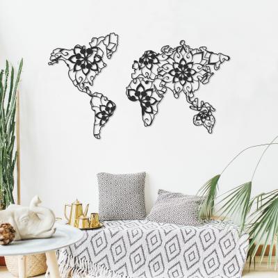The Range Mandala  Wall Art Metal Decorative Object - Black - Black