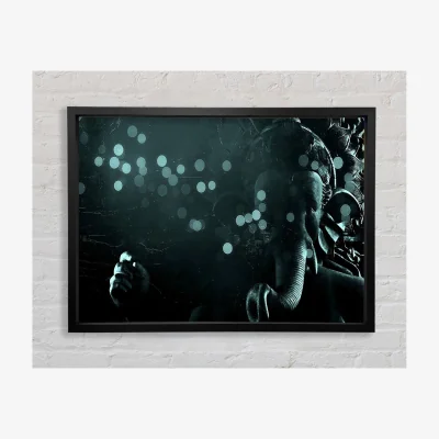 The Range God Framed Print Abstract Prints - Black