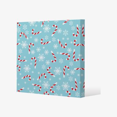 The Range Candy Canes And Snowflakes Gallery Canvas - Blue / 46cm