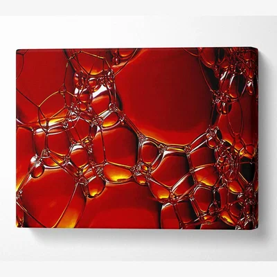 The Range Burnt Orange Bubbles Canvas Print Wall Art - Yellow / 35.56cm