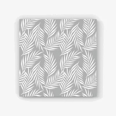 The Range Palm Tree Leaves HD Metal Print - Grey / 30cm