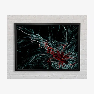 The Range Infusion Red Framed Print Abstract Prints - Black