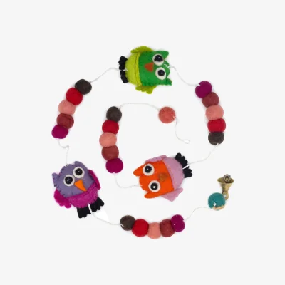 The Range Felt Wall Hanging Owls MultiColor - Multicolor