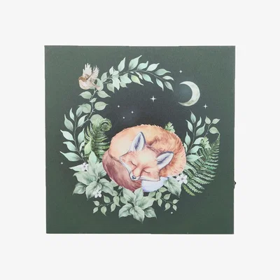 The Range Something Different Canvas Sleeping Fox Plaque - Multicoloured