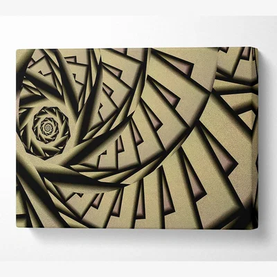 The Range Illusion Canvas Print Wall Art - Yellow / 50.8cm