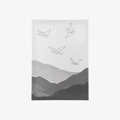 The Range EGLO Alaminos Idyllic Line Art Printed Canvas - white, grey