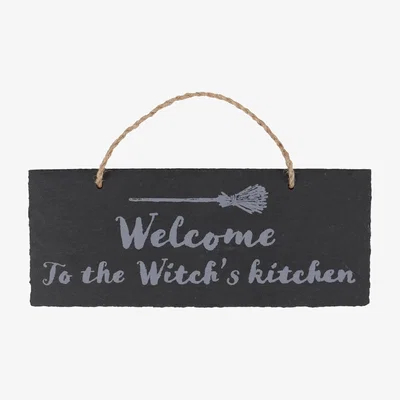 The Range Witch's kitchen Slate Sign - Black