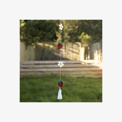 The Range String of Daisy  Strawberry Suncatchers - Brighten Windows  Garden - Maroon