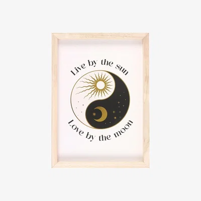 The Range Celestial Yin Yang Wall Art With Inspirational Quote - White