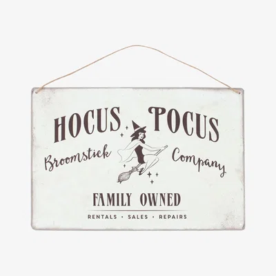 The Range Retro Hocus Pocus Sign - Rustic White