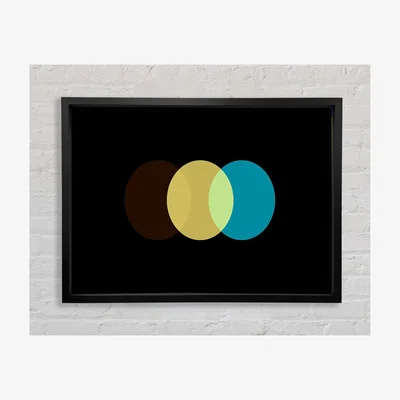 The Range Triple Headlight Framed Print Abstract Prints - Black