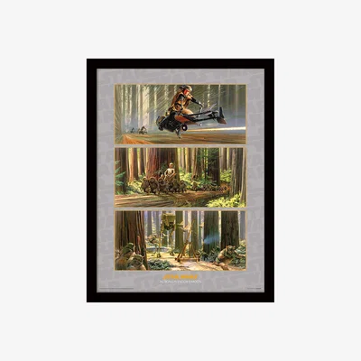 The Range Star Wars (Action on Endor's Moon) Framed Print
