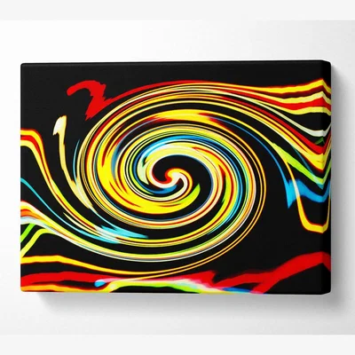 The Range Golden Liquid Formation Canvas Print Wall Art - Yellow / 101.6cm