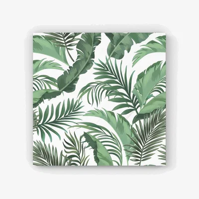 The Range Trendy Tropical Leaves Canvas Print - Green / 76.2cm