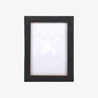 The Range Wolf Roses Canvas Plaque - Black