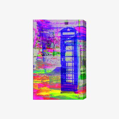 The Range London Stretchy Post Box Art Print on Canvas - Blue / 92cm