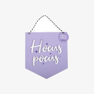 The Range Something Different Hocus Pocus Hanging Sign - Purple