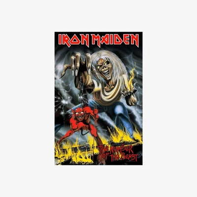 The Range Iron Maiden Number Of The Beast Textile Poster - Multicoloured