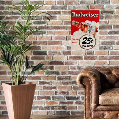 The Range Large Metal Sign Budweiser Beer - Multi Colour