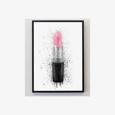 The Range Lipstick Art Print - Pink / A4