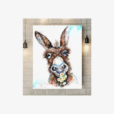 The Range "Daisy " Canvas Wall Art - Brown / 30cm