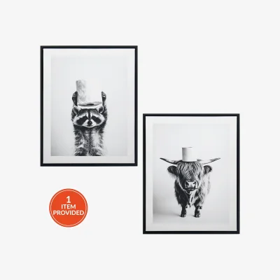 The Range Bathroom Animals Framed Print