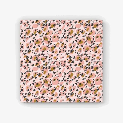 The Range Hand Drawn Pink Leopard Print HD Metal Print - Pink / 56cm