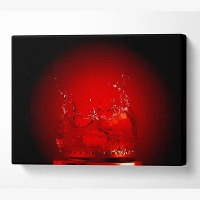The Range Water Flame Red Canvas Print Wall Art - Yellow / 101.6cm
