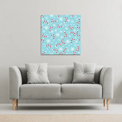 The Range Christmas Snow Nature Background Gallery Canvas - Blue / 101cm