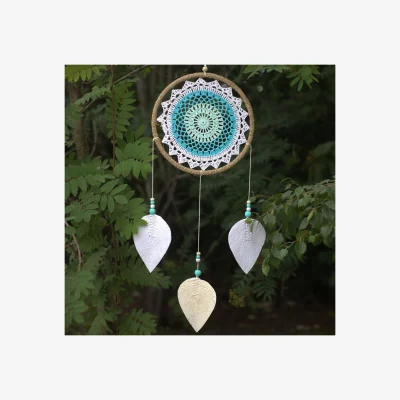 The Range Large Turquoise Dream Catcher - Handmade Bali Spirit Spiritually Blessed - Blue